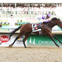 Nyquist wins the 2016 Kentucky Derby (Photo by Coady Media)