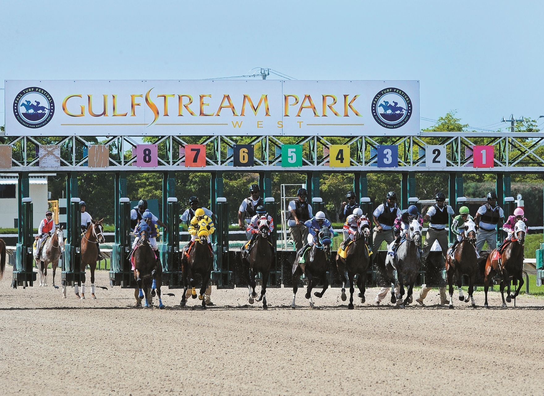 Racing at Gulfstream Park.