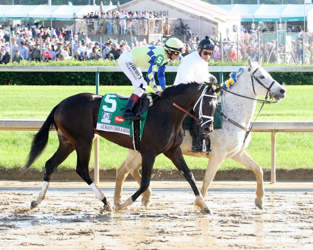 John Velazquez and Always Dreaming (Photo by Coady Photography/Churchill Downs)