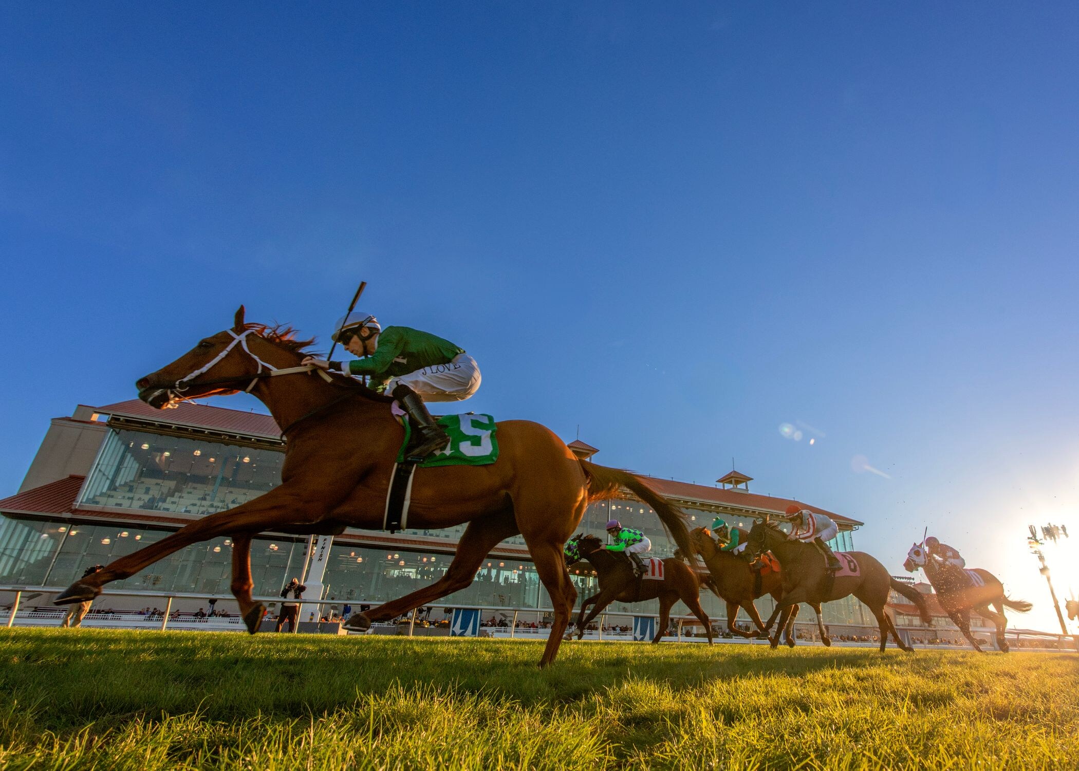 Accomplished Girl wins the Pan Zareta Stakes at Fair Grounds.