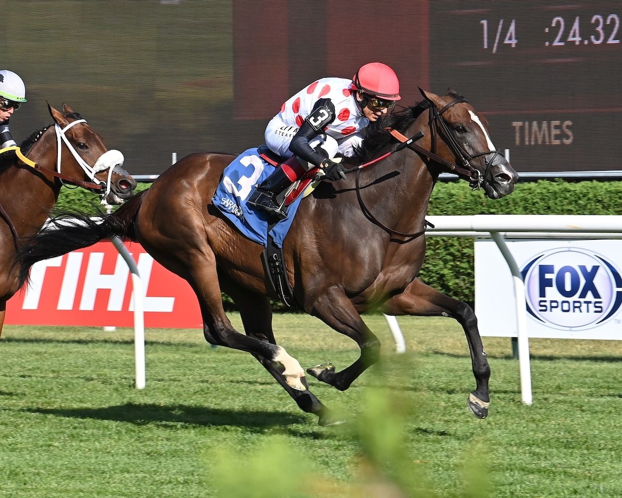 And One More Time wins the Ballston Spa at Saratoga.
