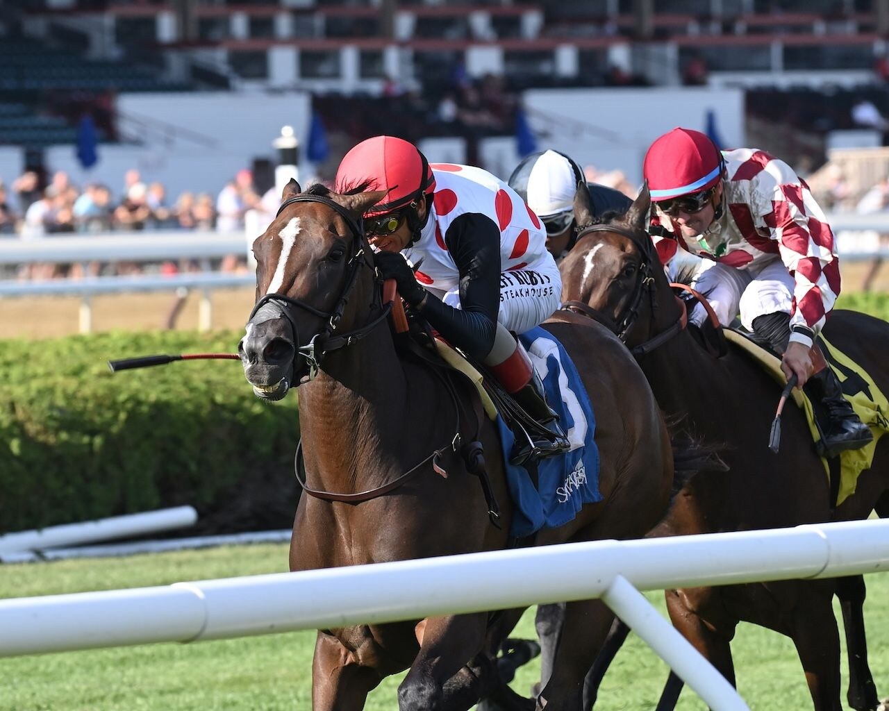 And One More Time wins the Ballston Spa at Saratoga.