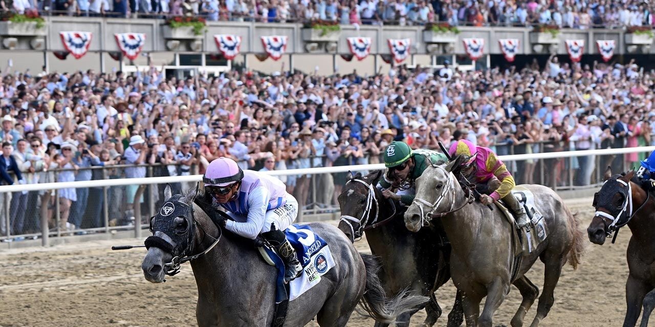 Arcangelo wins the 155th Belmont Stakes (G1) at Belmont Park