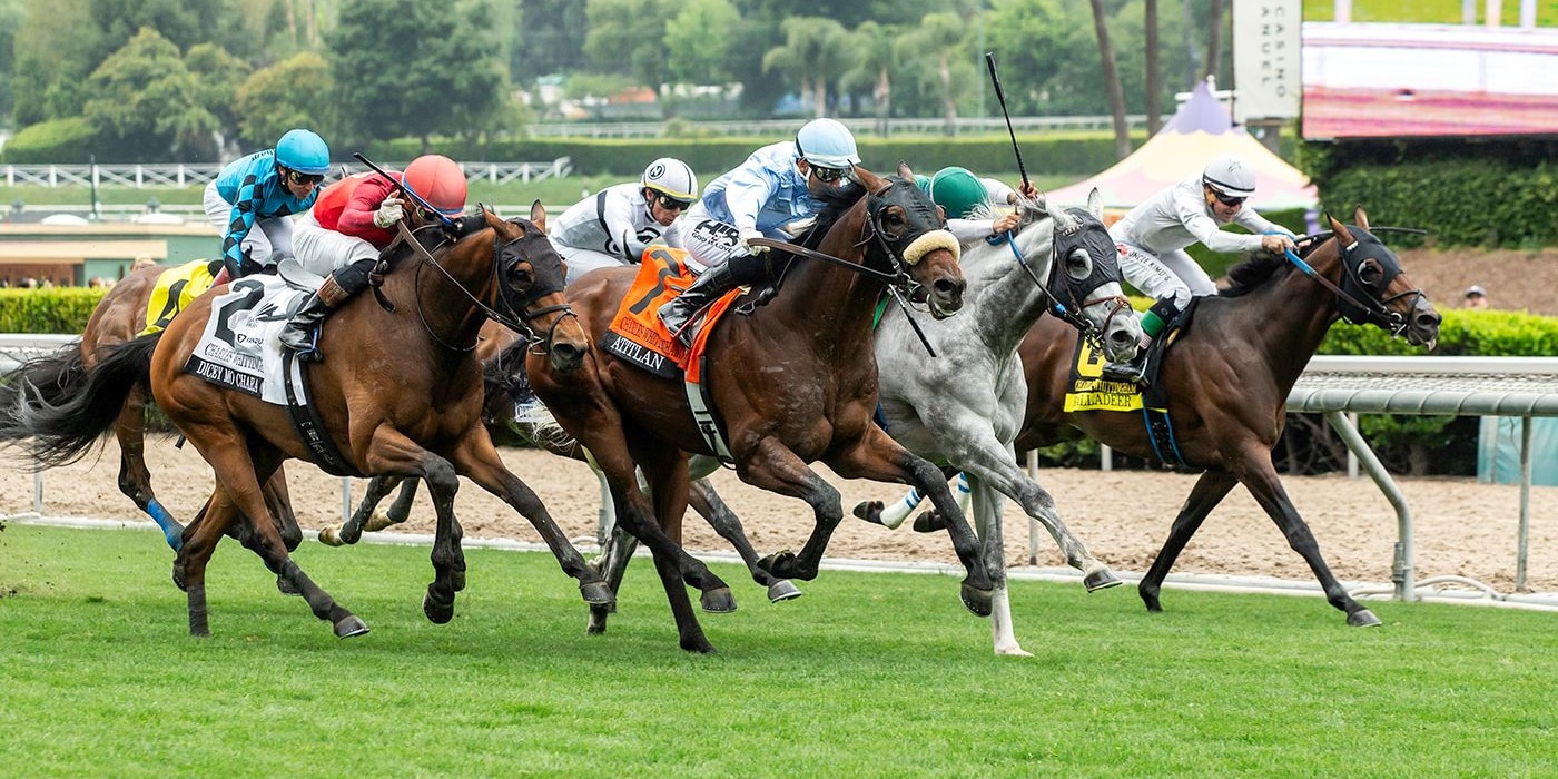 Atilian wins the Charles Whittingham (G2) at Santa Anita.