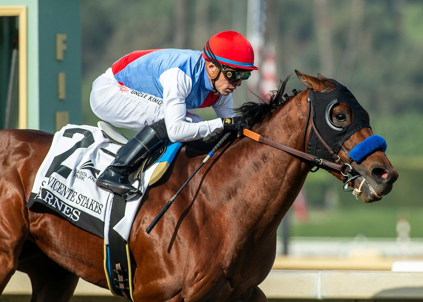 Barnes wins the San Vicente S. at Santa Anita.