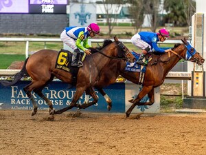 Bella Ballerina wins the Rachel Alexandra at Fair Grounds.