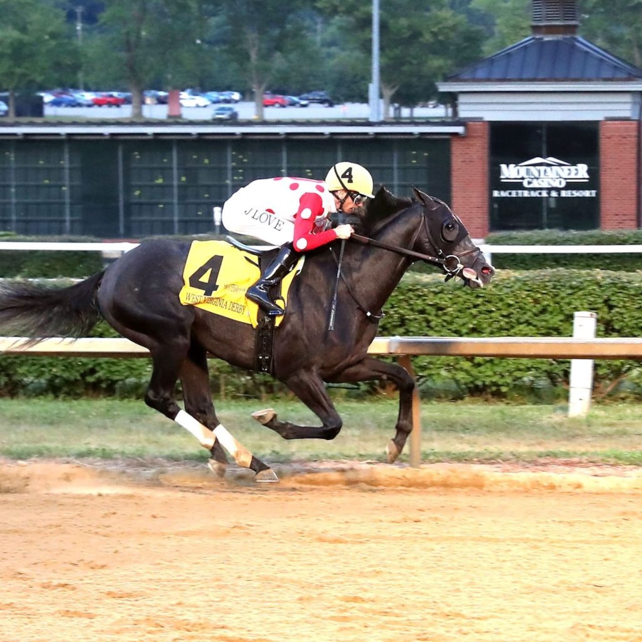 Chunk of Gold wins the West Virginia Derby at Moutaineer Park.