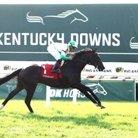 Clock Tower wins at Kentucky Downs.