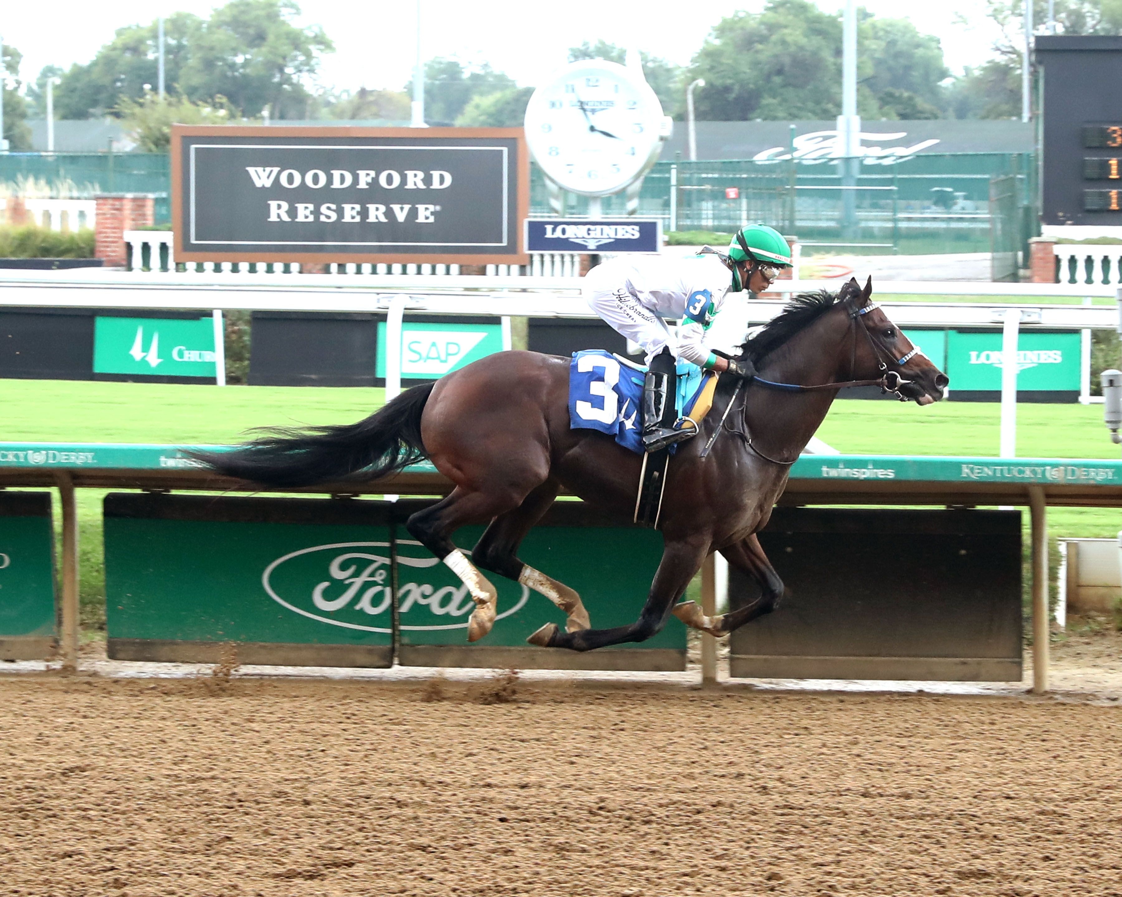 Coach Pope breaking his maiden at Churchill Downs.