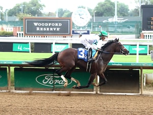 Coach Pope breaking his maiden at Churchill Downs.