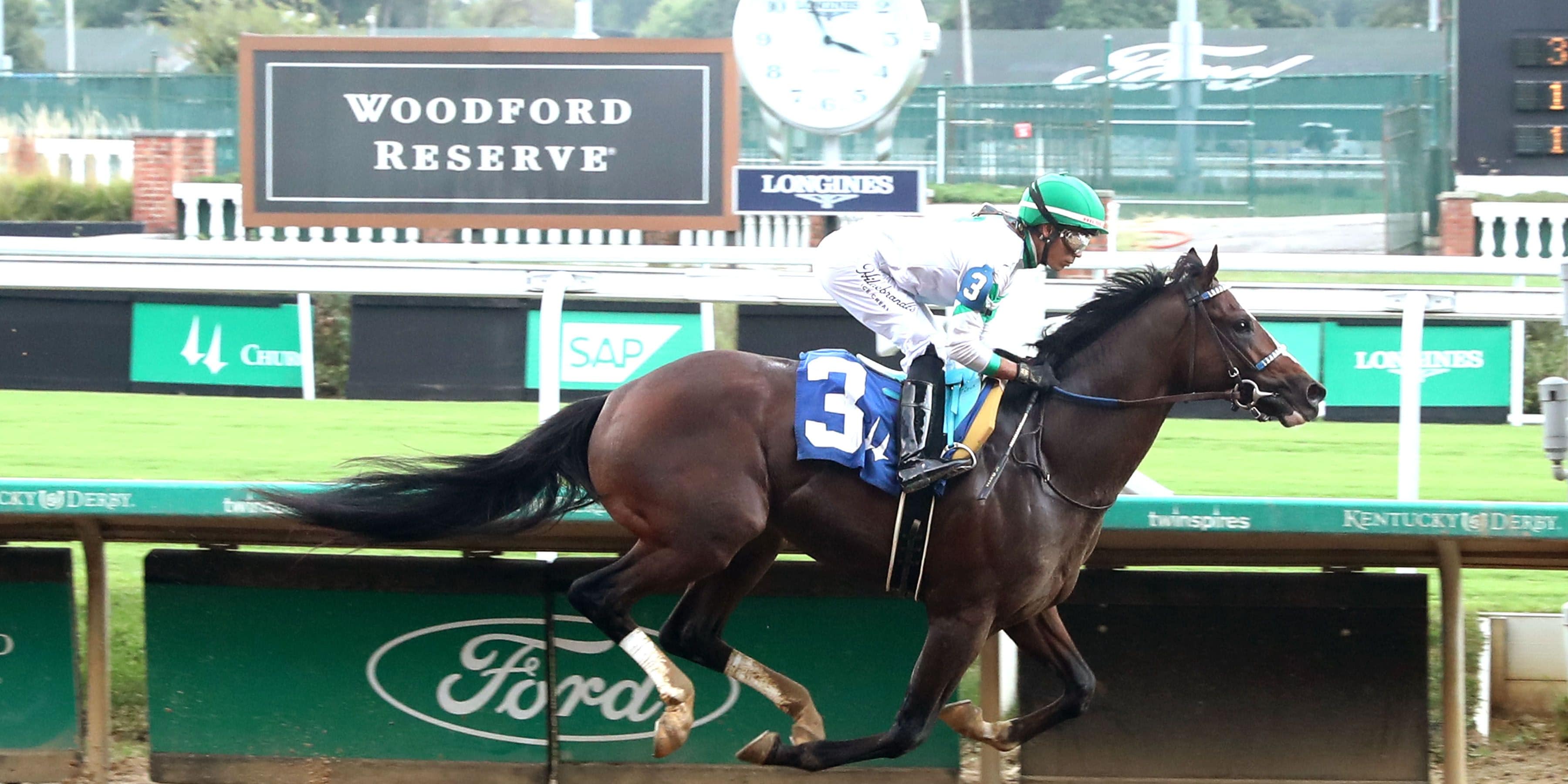 Coach Pope breaking his maiden at Churchill Downs.