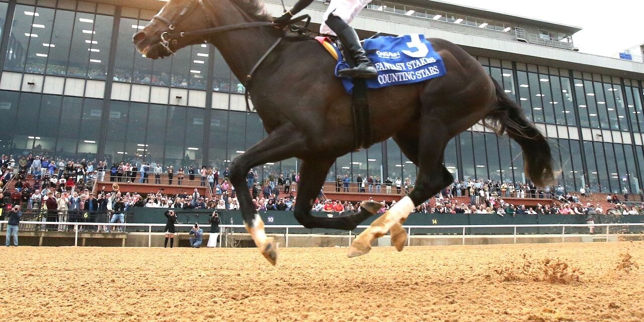 Counting Stars wins the Fantasy Stakes at Oaklawn.