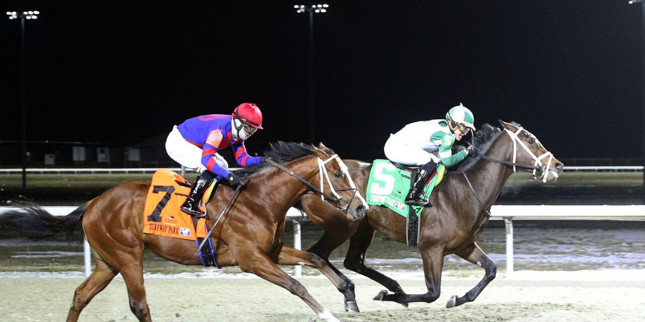 California Burrito winning the John Battaglia Memorial S. at Turfway Park (Photo by Coady Media/Turfway Park)