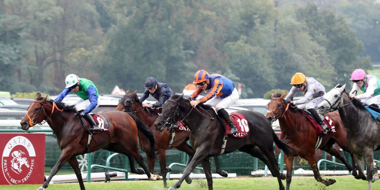 Camille Pissarro (right) denies Rashabar in the Prix Jean-Luc Lagardere (Photo by Horsephotos.com)