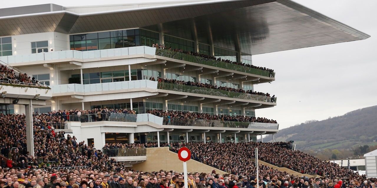 Chelenham grand stands at the Cheltenham Festival. (