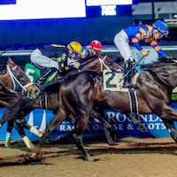 Chip Honcho wins the Gun Runner Stakes at Fair Grounds.