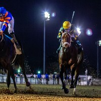 Chip Honcho wins the Gun Runner Stakes at Fair Grounds.