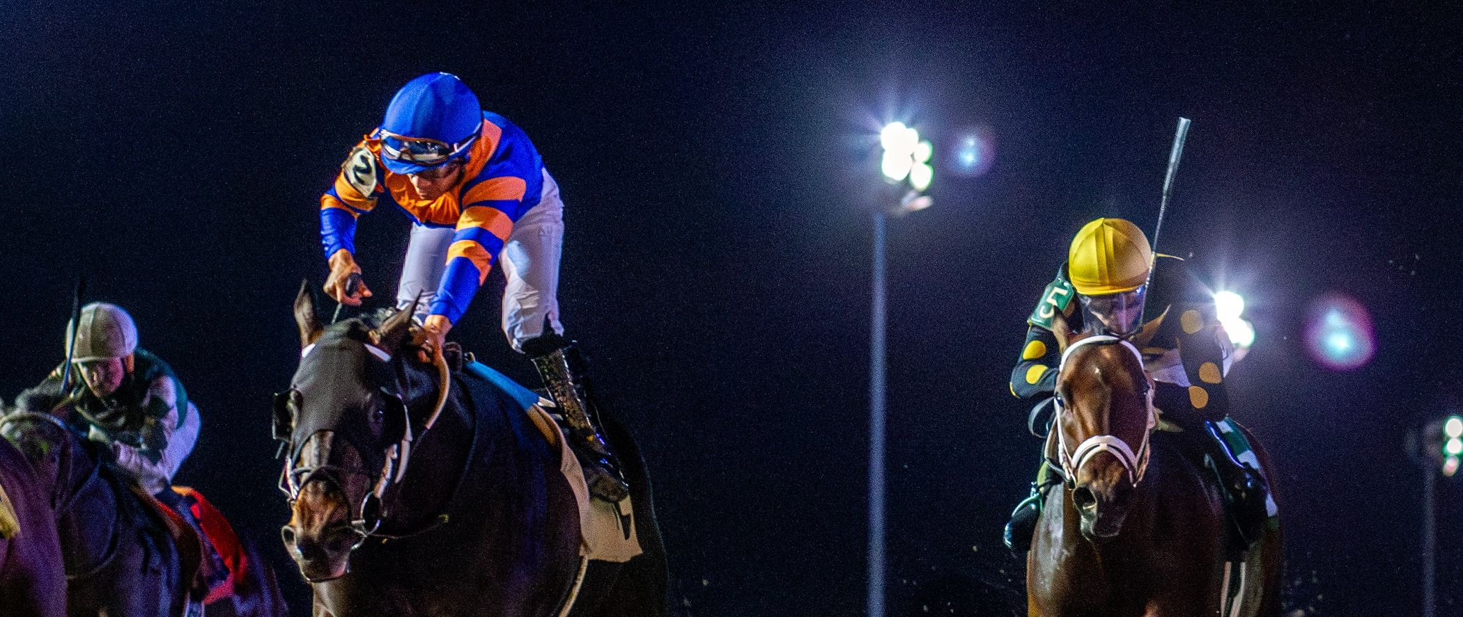 Chip Honcho wins the Gun Runner Stakes at Fair Grounds.