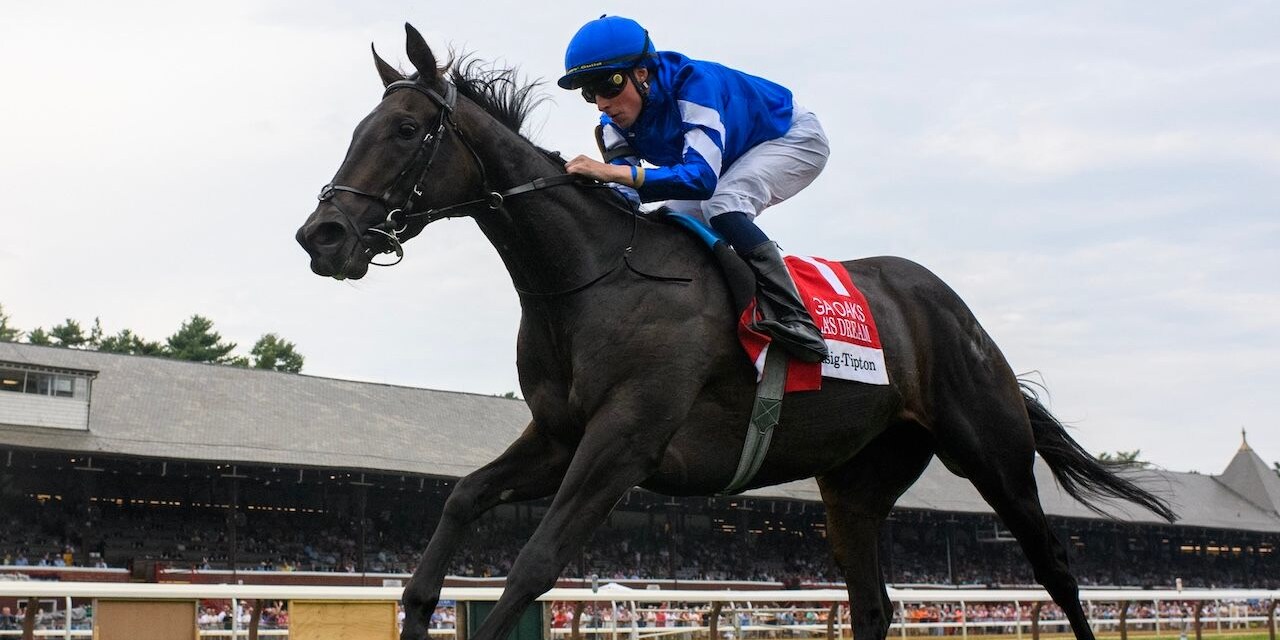 Cinderella's Dream wins the Saratoga Oaks at Saratoga.