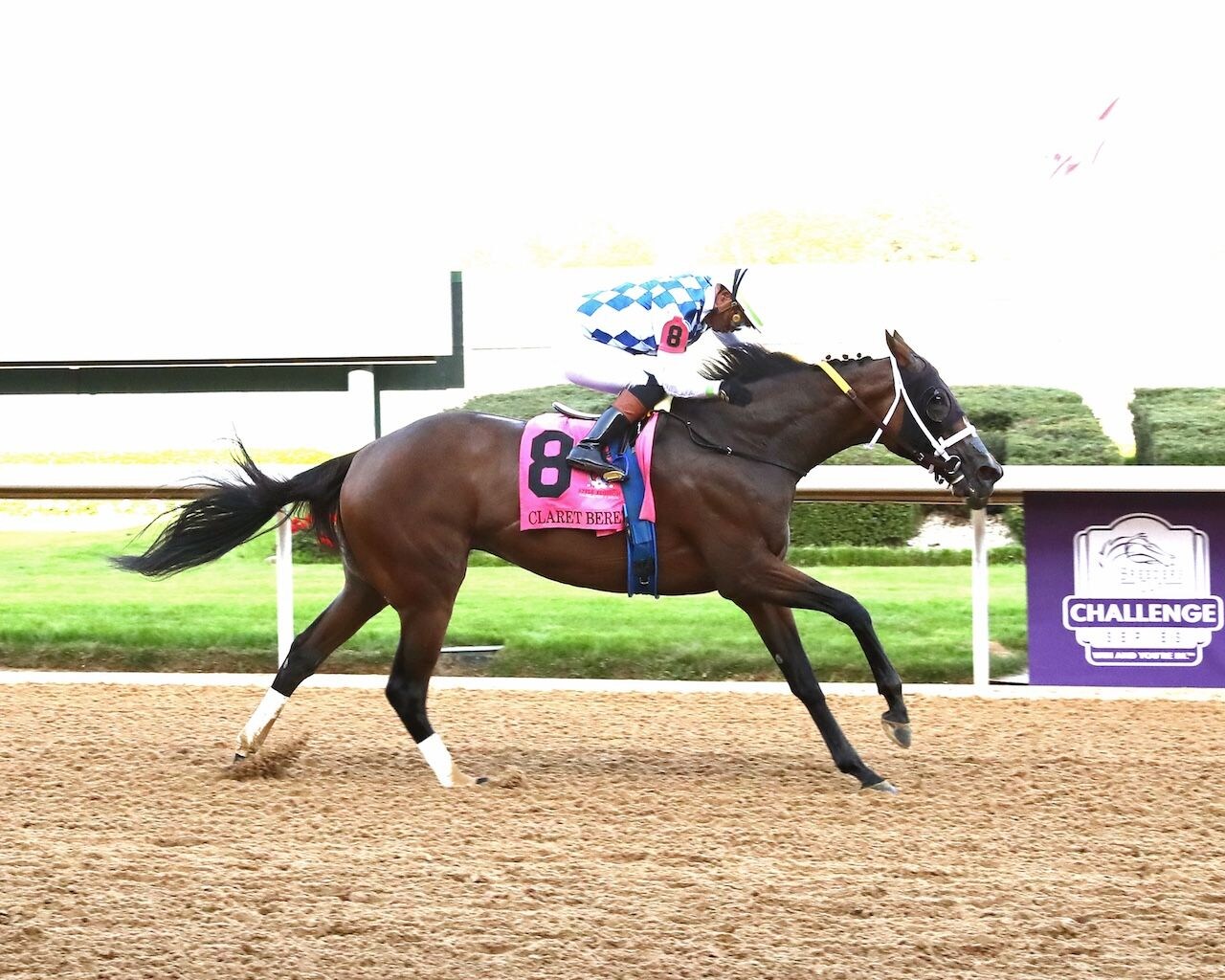 Claret Beret wins the Apple Blossom at Keeneland.