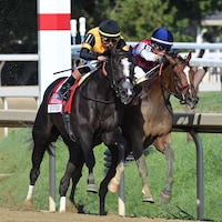 Counting Stars wins the Coaching Club American Oaks at Saratoga.