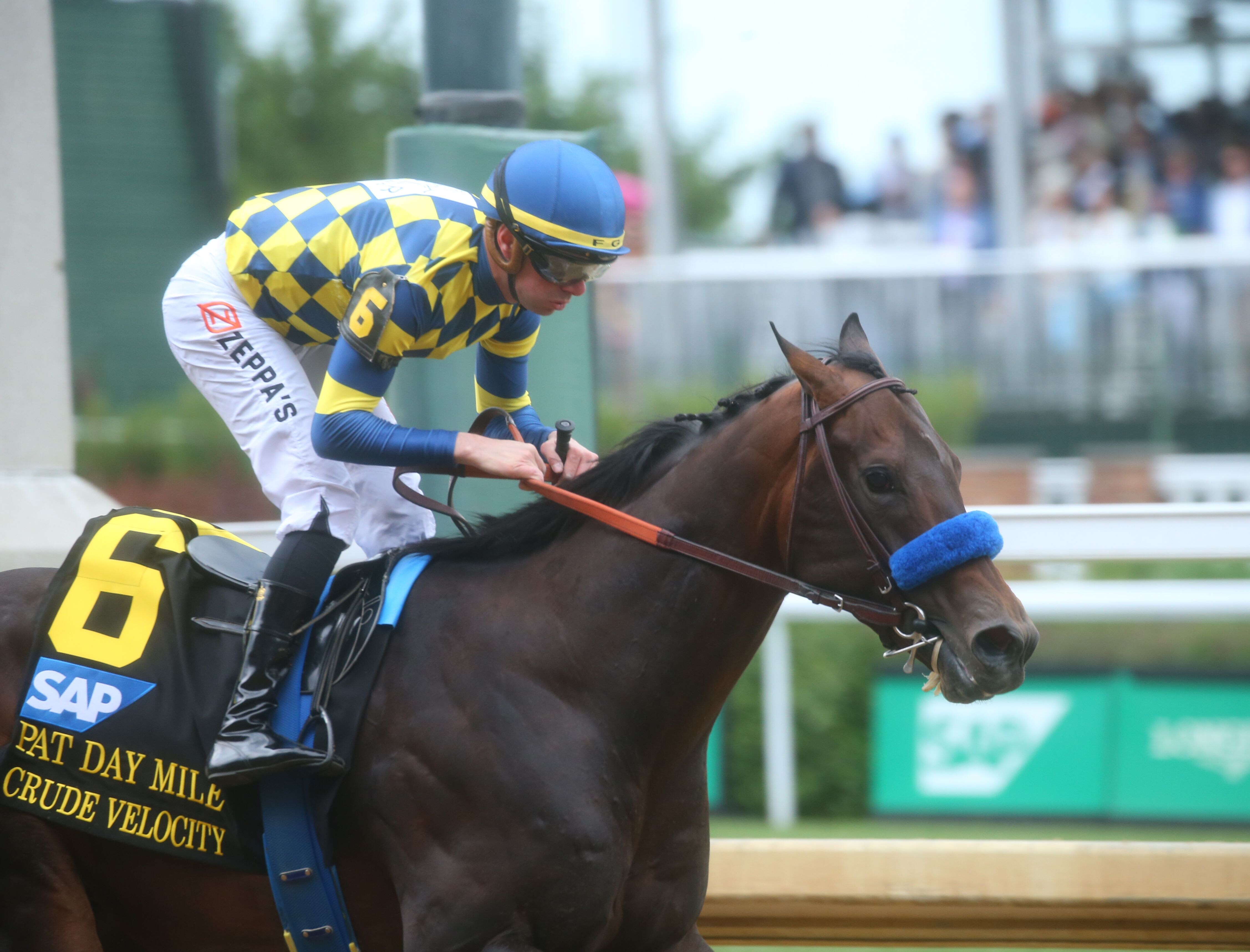 Crude Velocity wins the Pat Day Mile (G2)