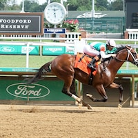 Deep Flame romped in his stakes debut in the Maxfield (G3)