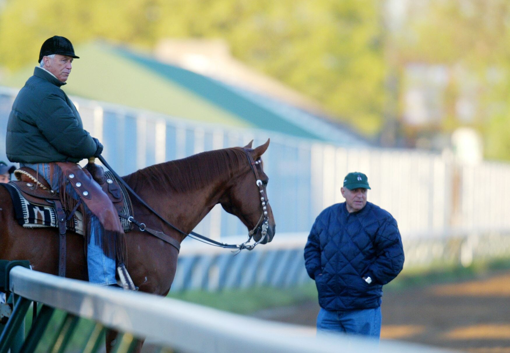 Trainer Bobby Frankel with Hall of Fame trainer D. Wayne Lukas (Horsephotos.com)