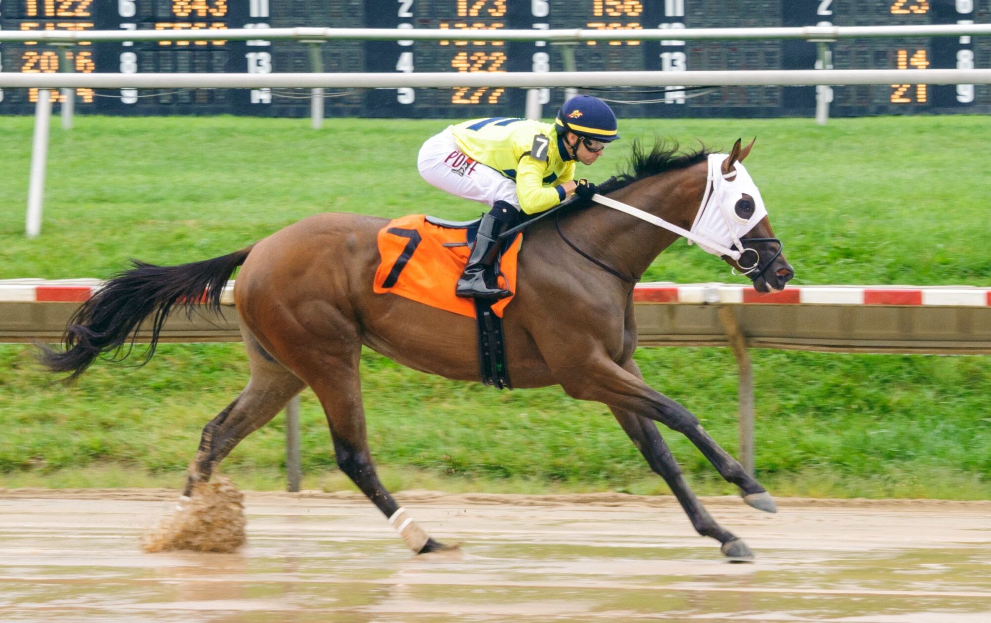 Racing at Delaware Park.