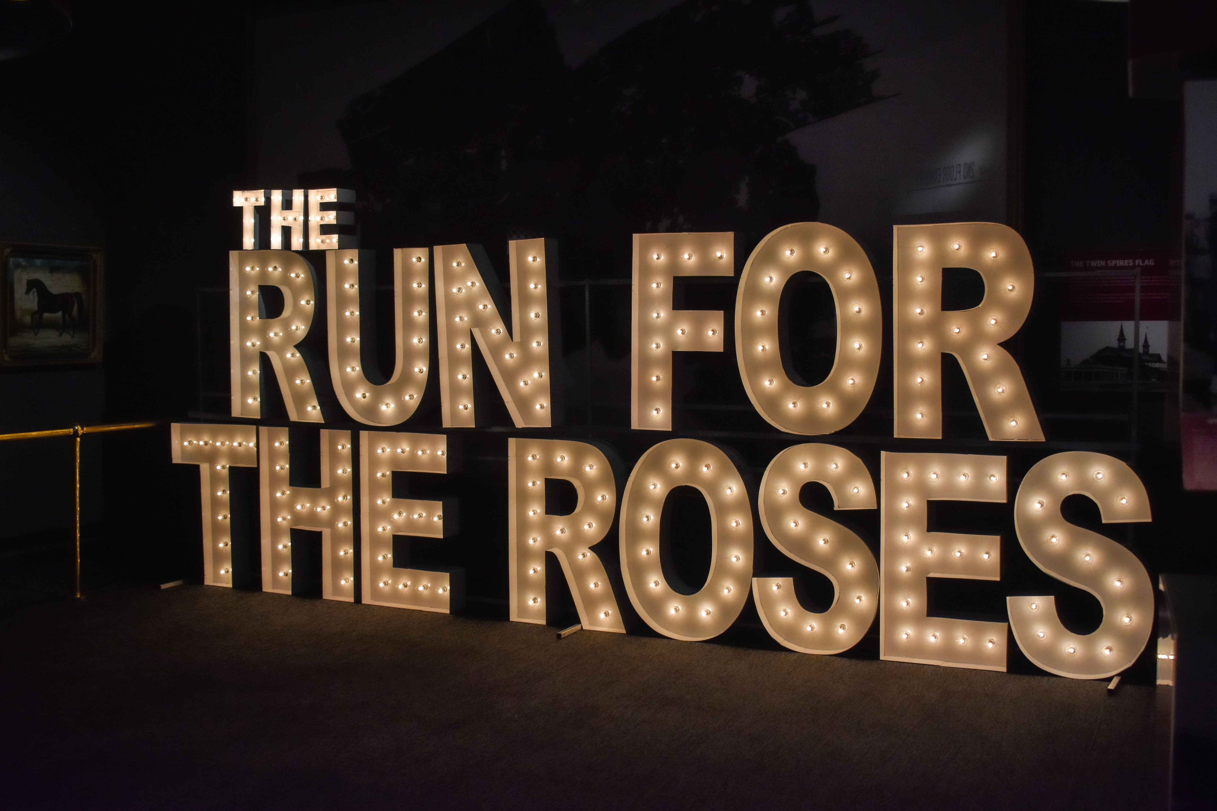 The Run for the Roses sign