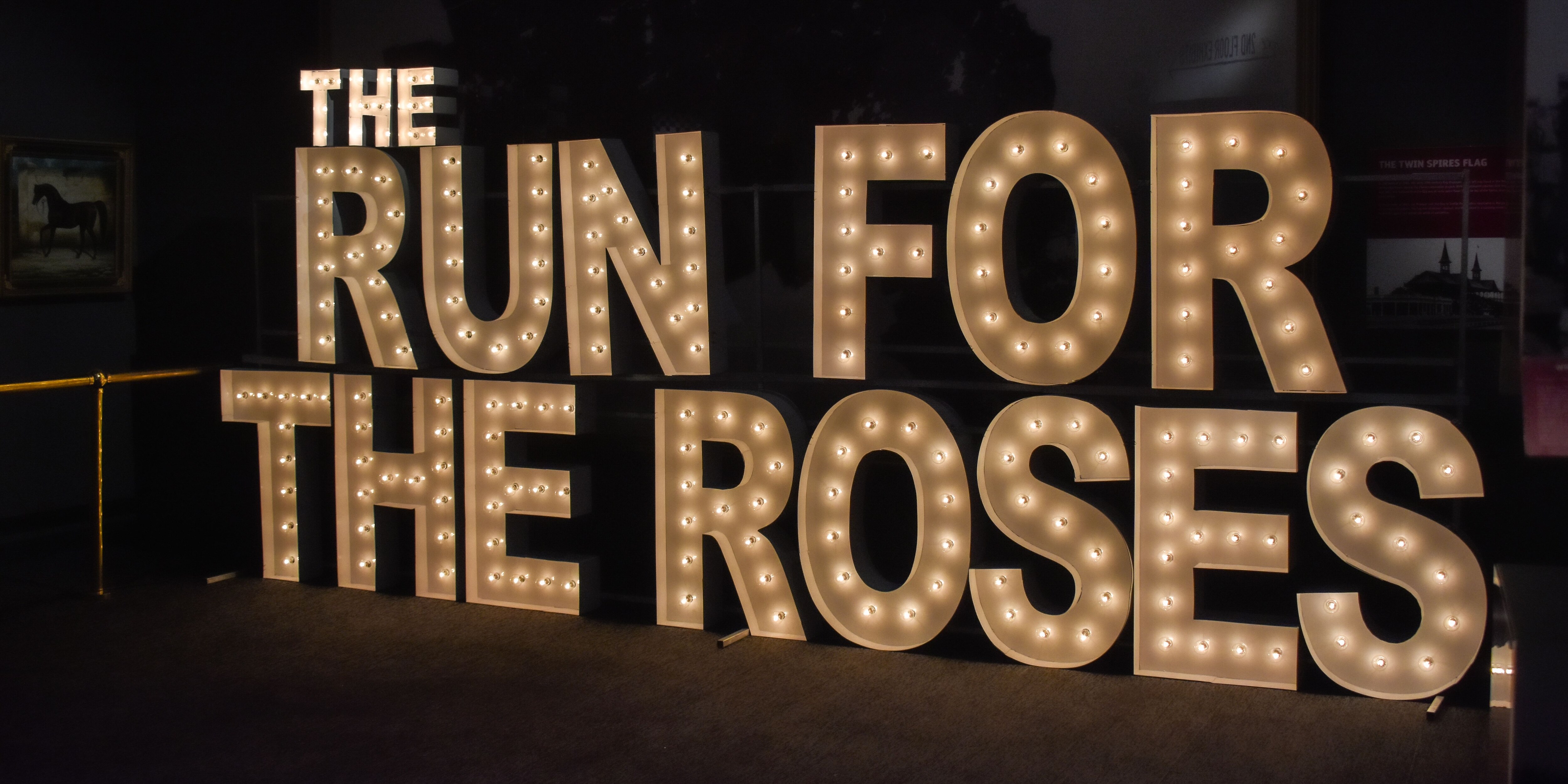 The Run for the Roses sign