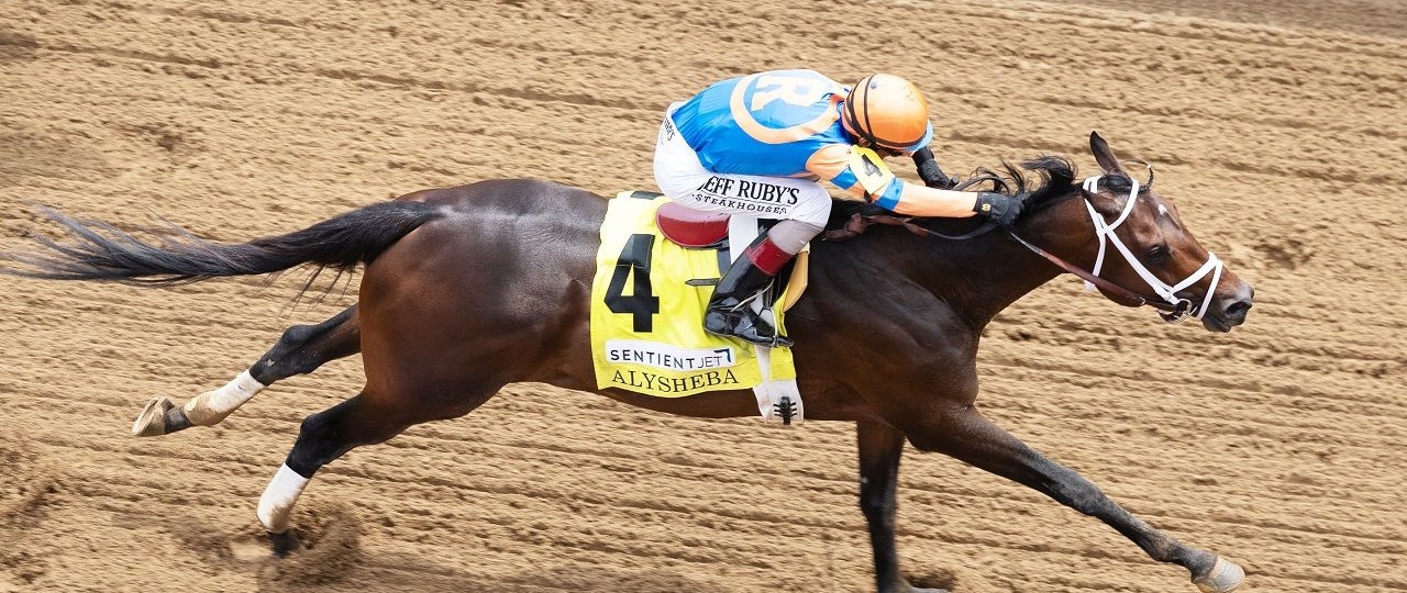 Fierceness winning the Alysheba (G2) at Churchill Downs