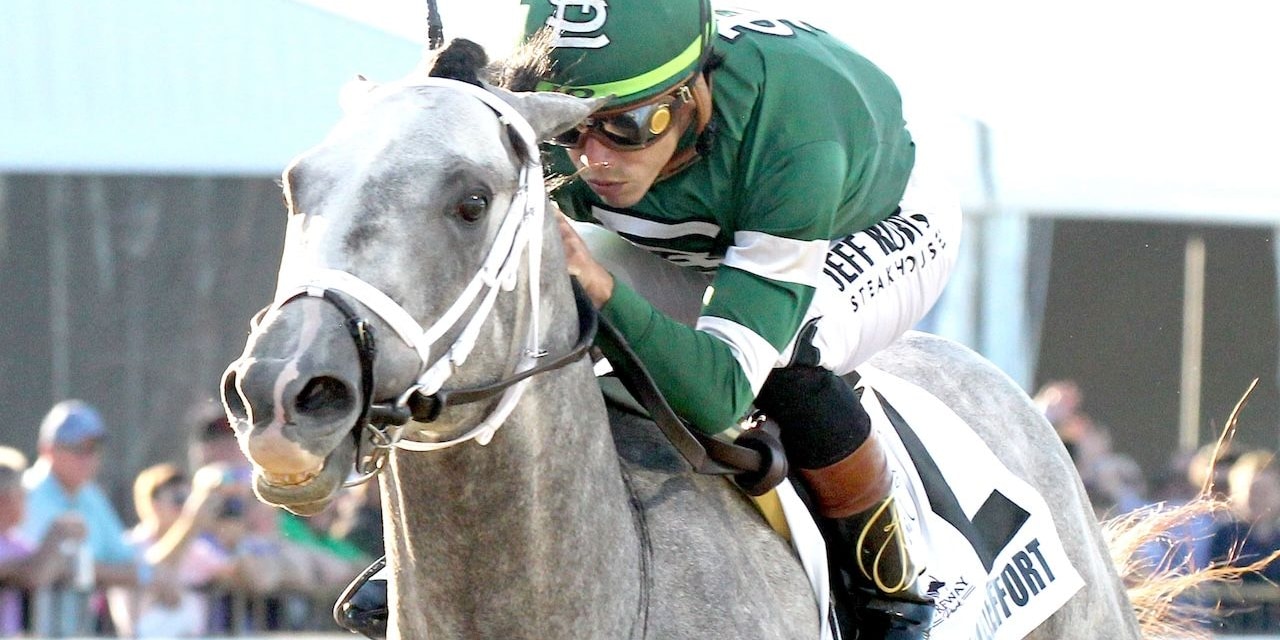 Fulleffort wins the Jeff Ruby Stakes at Turfway Park.