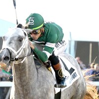 Fulleffort wins the Jeff Ruby Stakes at Turfway Park.