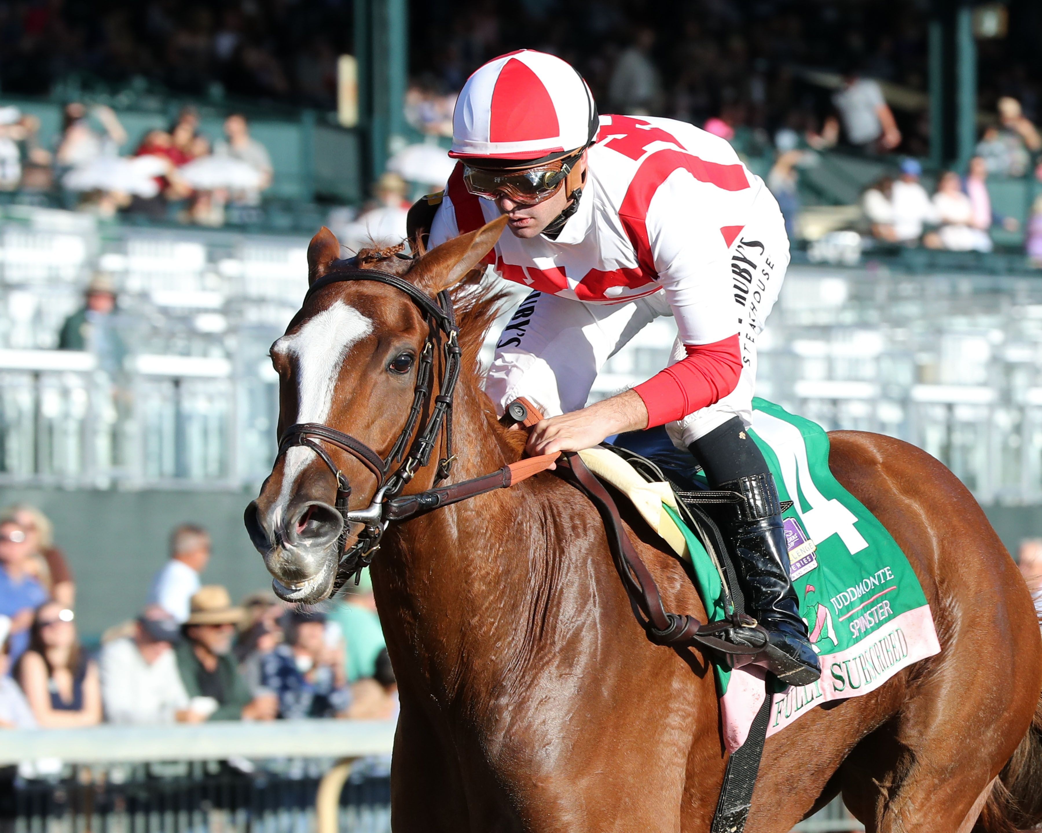 Fully Subscribed wins the Spinster (G1) at Keeneland.