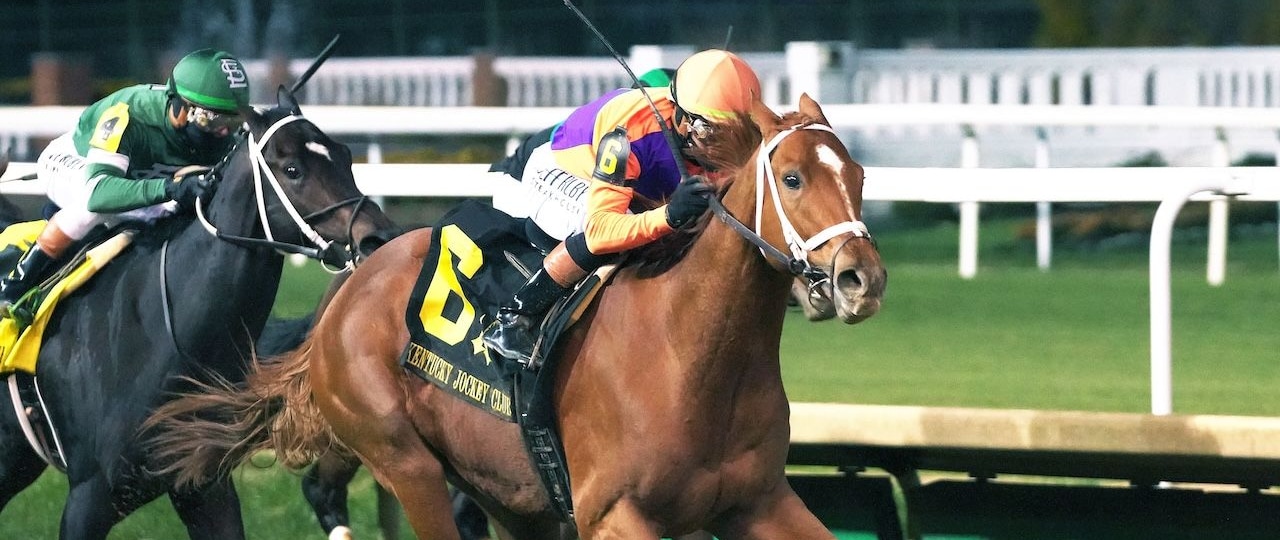 Further Ado wins the Kentucky Jockey Club (G2) at Churchill Downs.