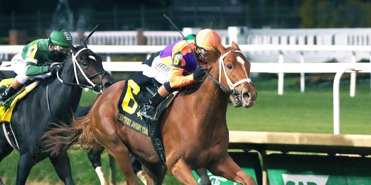 Further Ado wins the Kentucky Jockey Club (G2) at Churchill Downs.