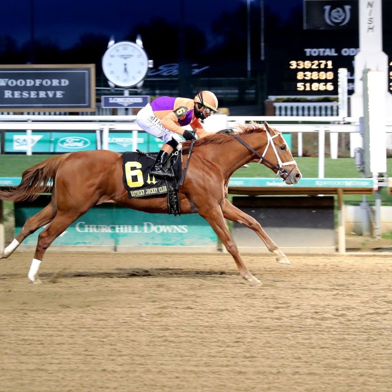 Further Ado wins the Kentucky Jockey Club (G2) at Churchill Downs.