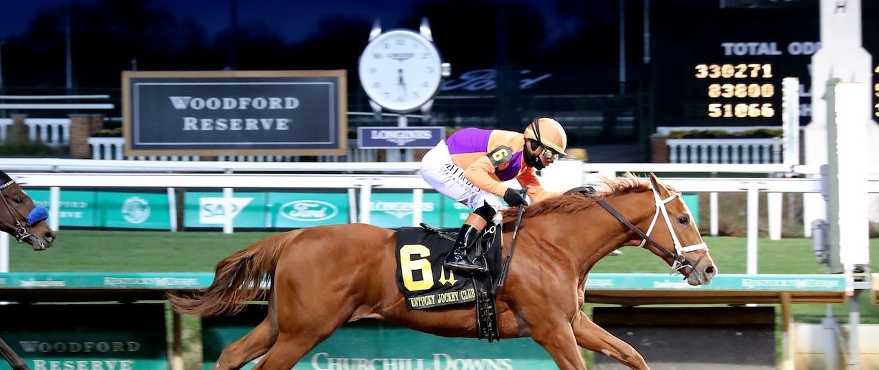 Further Ado wins the Kentucky Jockey Club (G2) at Churchill Downs.