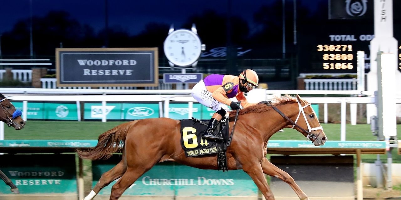 Further Ado wins the Kentucky Jockey Club (G2) at Churchill Downs.