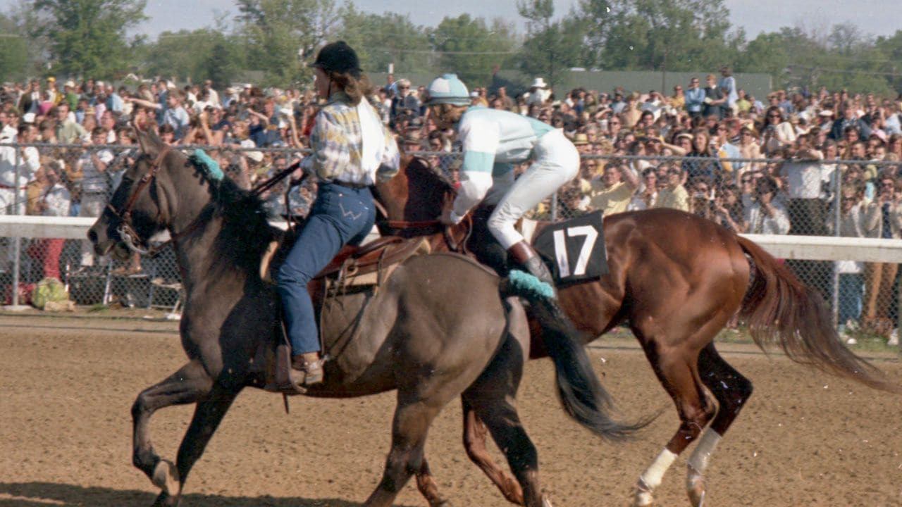 Diane Crump aboard Fathom in the 1970 Kentucky Derby