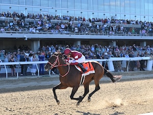 Forever Young wins the Jockey Club Gold Cup (G1) on Belmont Park's grand reopening