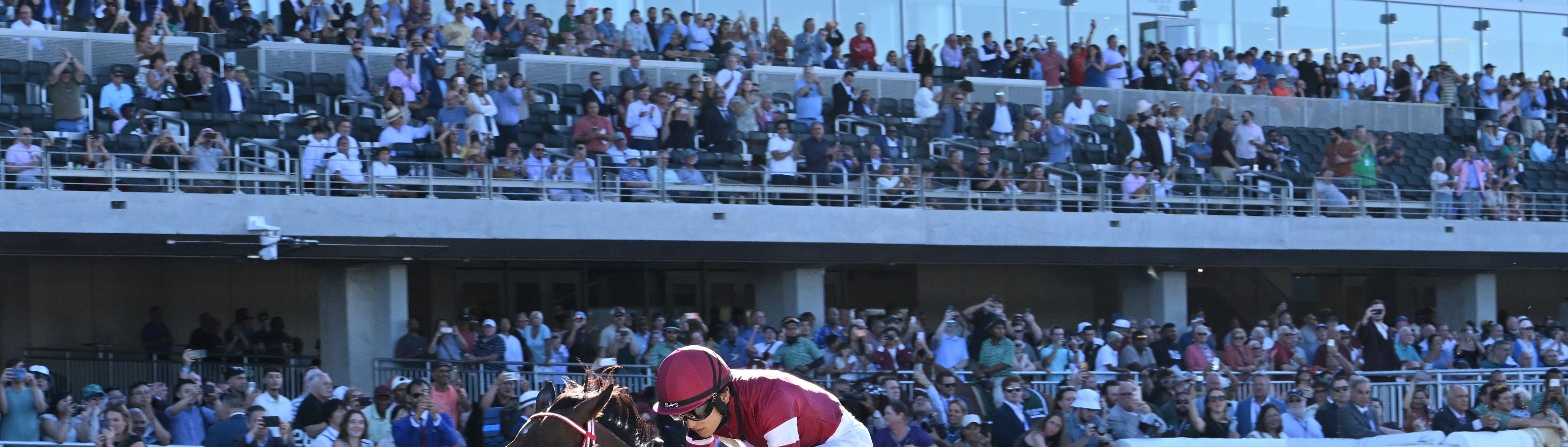 Forever Young wins the Jockey Club Gold Cup (G1) on Belmont Park's grand reopening