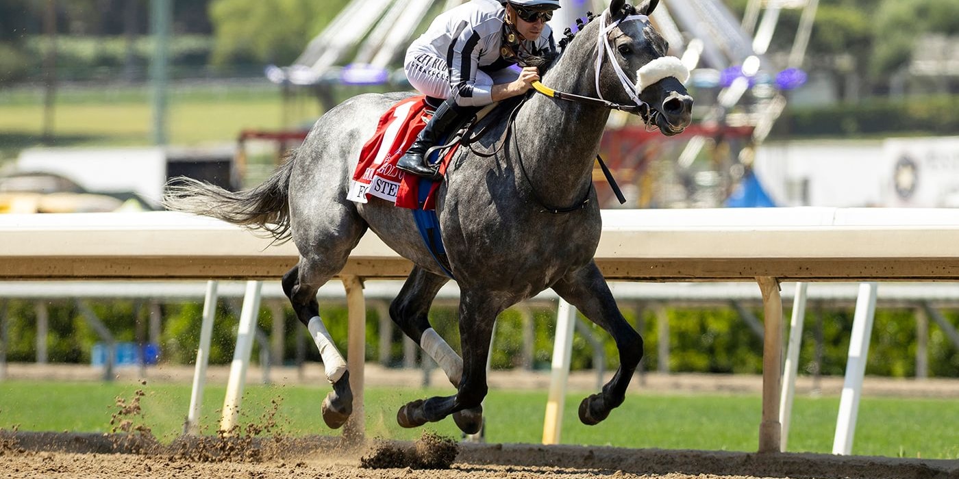 Forged Steel wired the Hollywood Gold Cup by a stakes-record 9 1/2 lengths