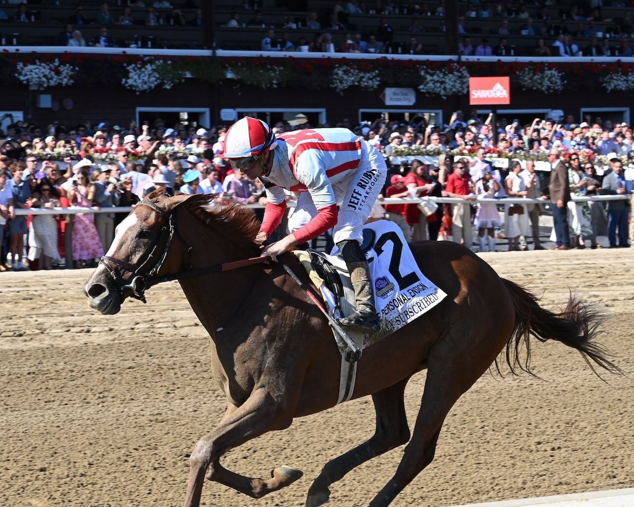 Fully Subscribed wins the Personal Ensign at Saratoga.