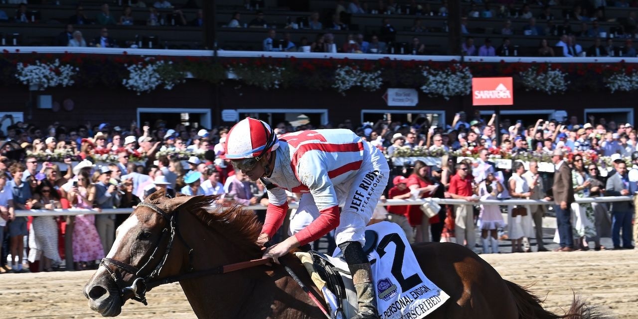 Fully Subscribed wins the Personal Ensign at Saratoga. 