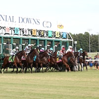 Gimmie A Nother wins the Beverly D Stakes (G2) at Coloial Downs.
