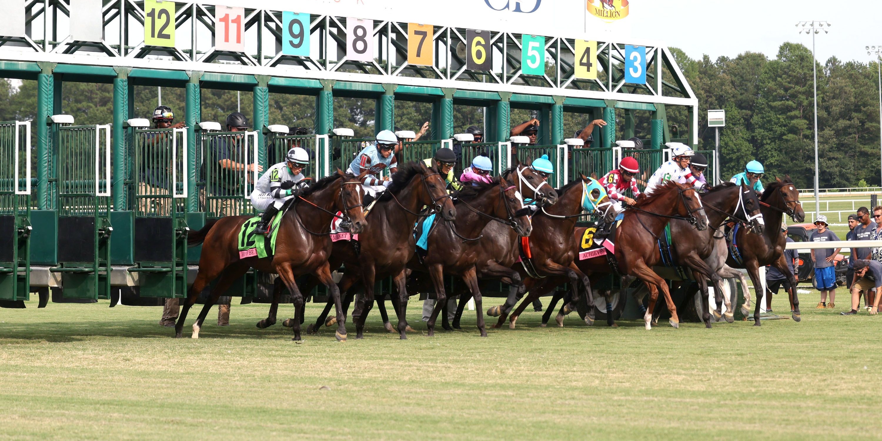 Gimmie A Nother wins the Beverly D Stakes (G2) at Coloial Downs.