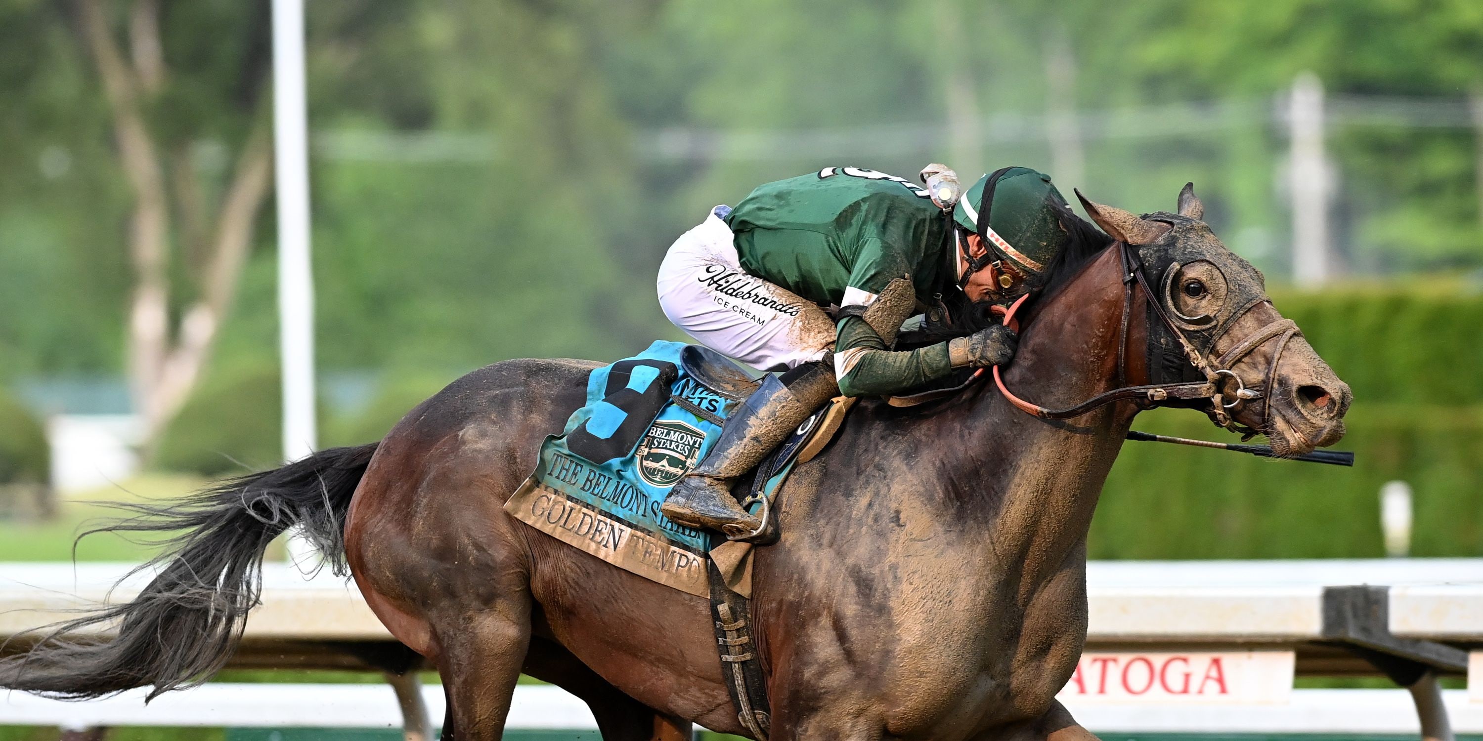 Golden Tempo wins the Belmont (G1) at Saratoga.