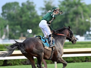 Golden Tempo wins the Belmont (G1) at Saratoga.